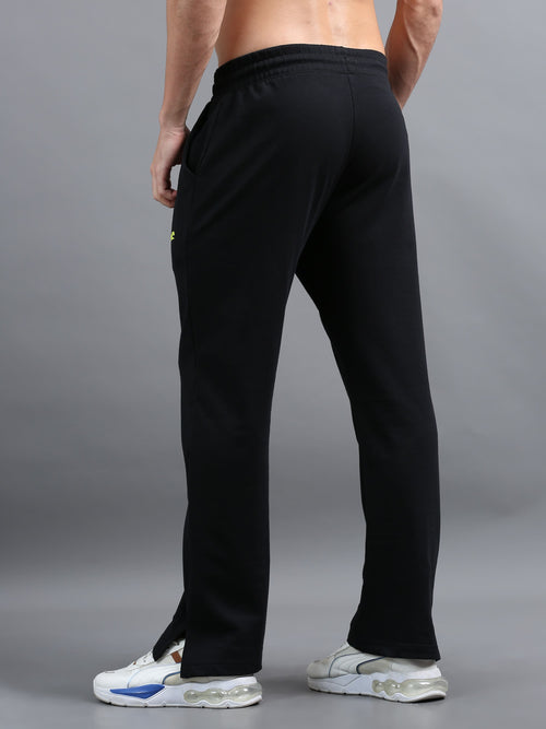 ARDEUR ZEAL IN YOU Men Black Printed Mid-Rise Track Pants