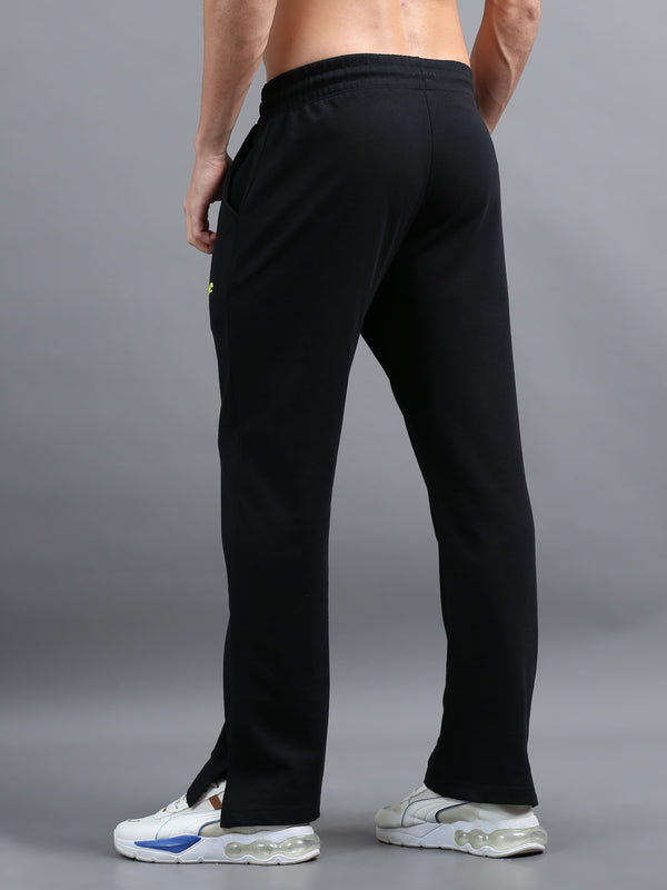 ARDEUR ZEAL IN YOU Men Black Printed Mid-Rise Track Pants