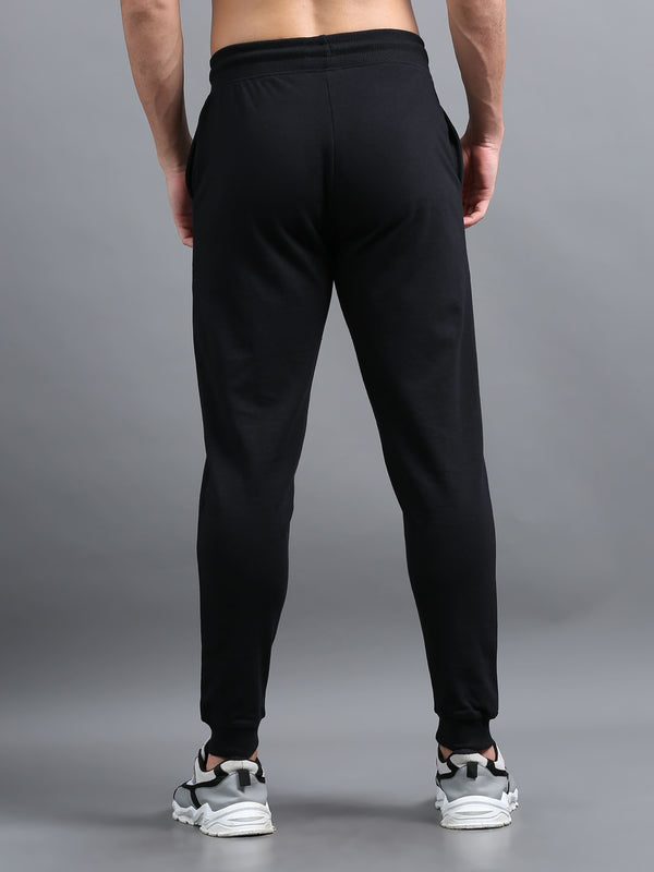 ARDEUR ZEAL IN YOU Men Black Printed Mid-Rise Joggers