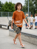 CODEZ Boys Rust Free Style Mode Graphic Printed Drop Shoulder Cotton T-Shirt