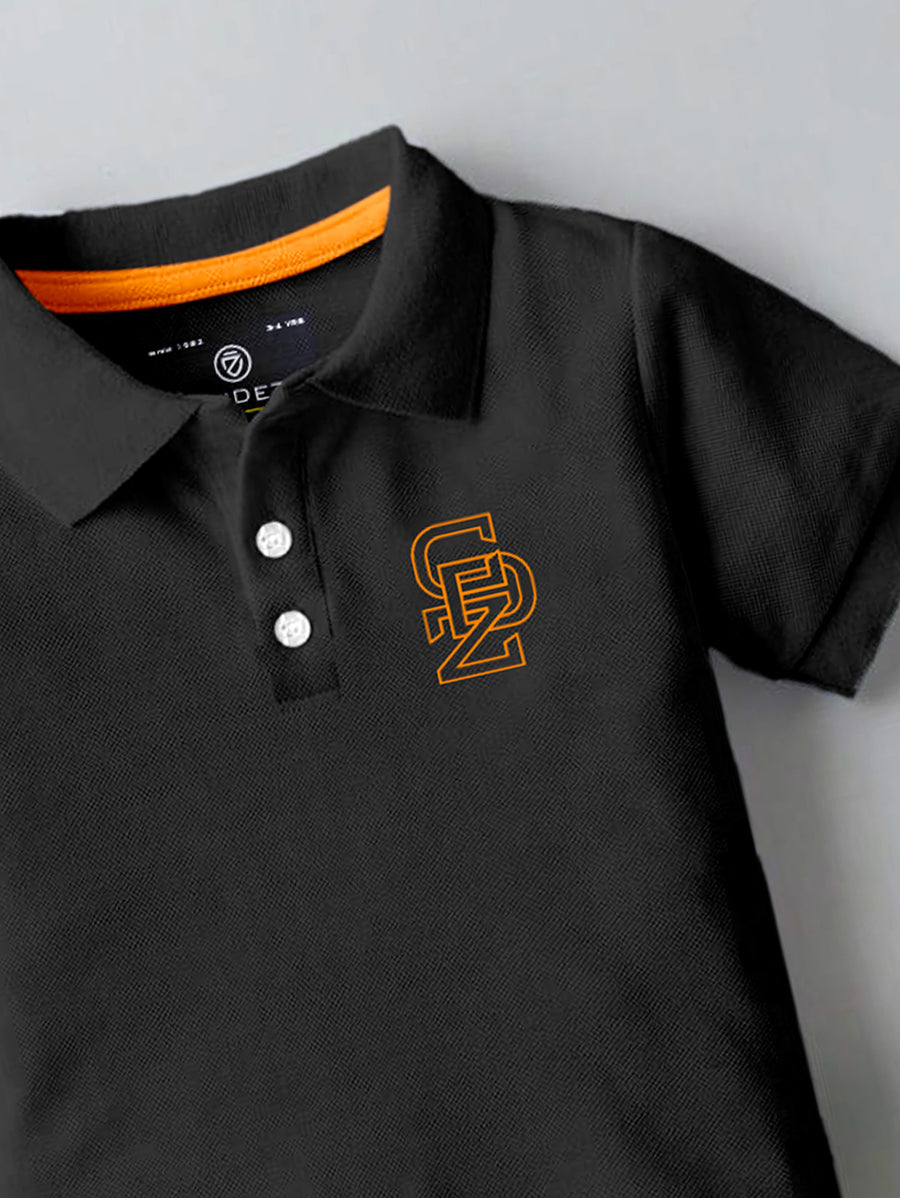 CODEZ Boys Pack Of 3 Self Designs Polo Tshirts