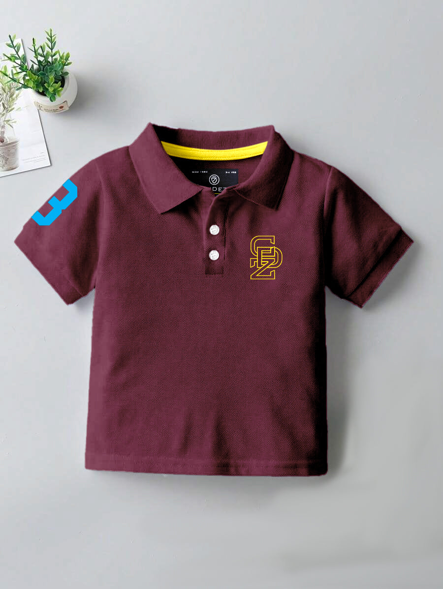 CODEZ Boys Pack Of 3 Self Designs Polo Tshirts