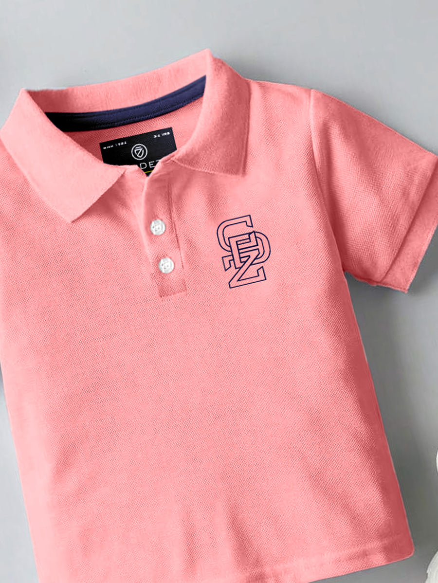 CODEZ Boys Pack Of 3 Self Designs Polo Tshirts