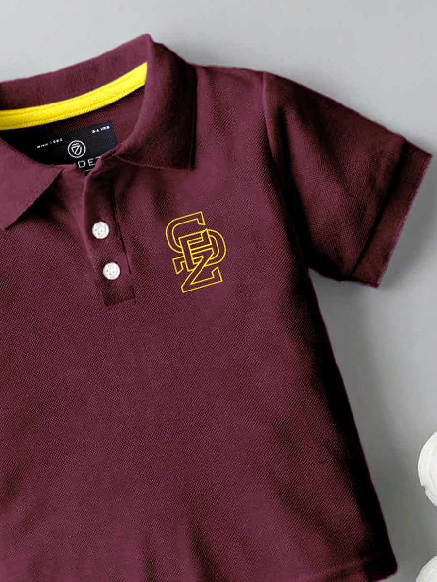 CODEZ Boys Pack Of 3 Self Designs Polo Tshirts