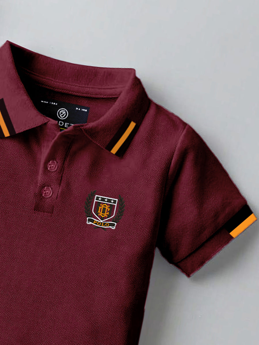 CODEZ Boys Pack Of 3 Self Design Polo Tshirts