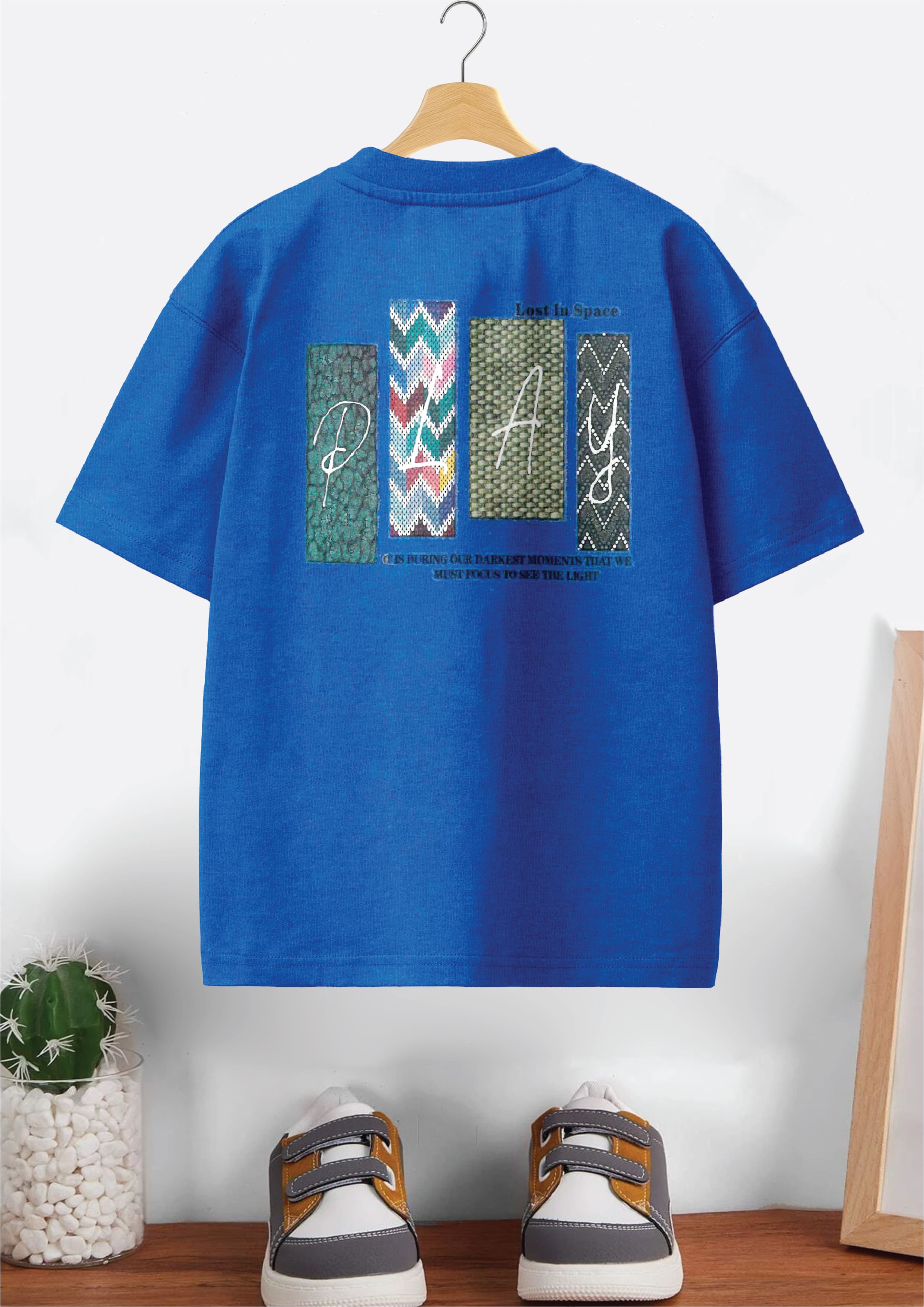 CODEZ Boys Pack Of 2 Oversize Drop Shoulder Printed Tshirts