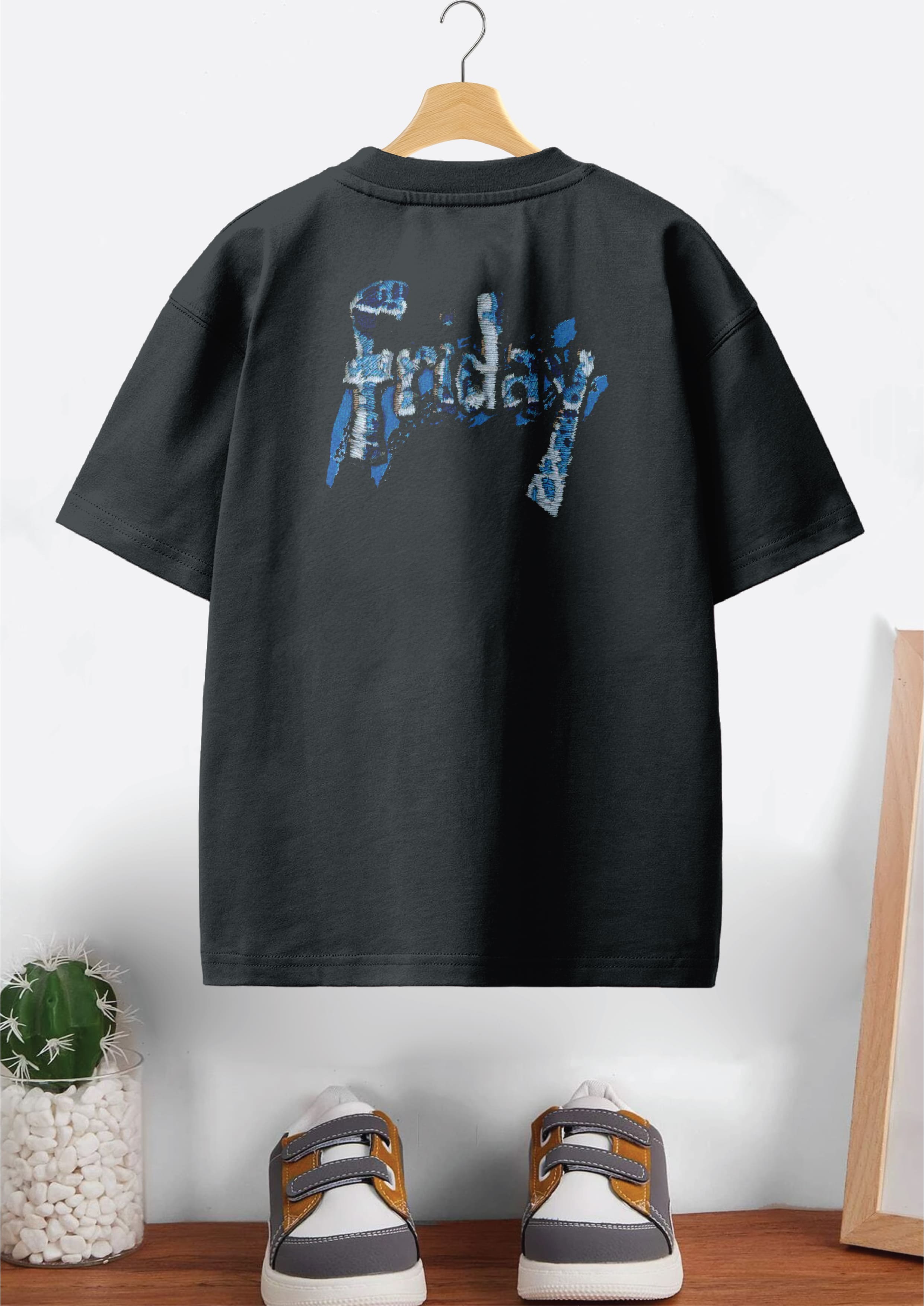 CODEZ Boys Pack Of 2 Oversize Drop Shoulder Printed Tshirts