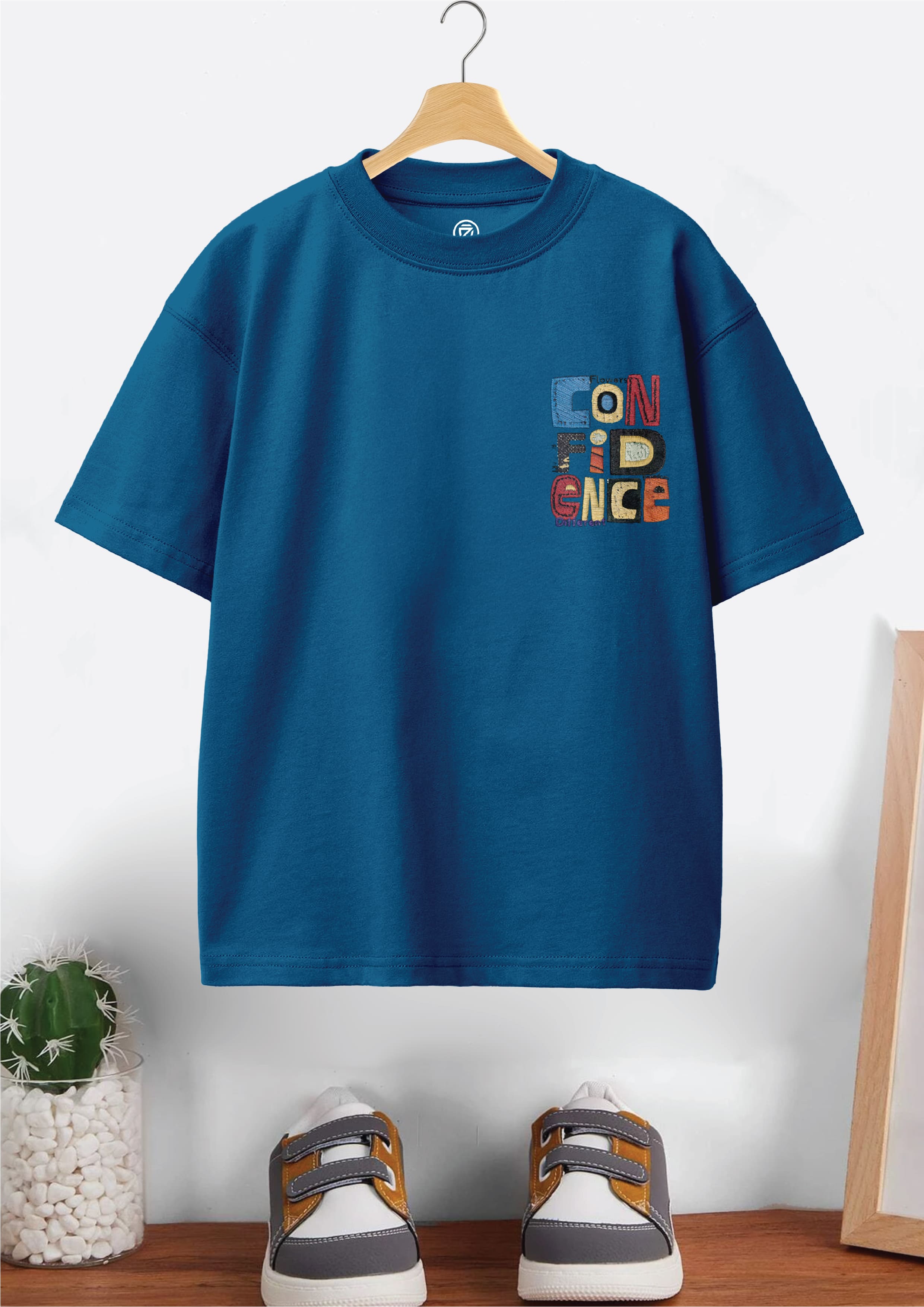 CODEZ Boys Pack Of 2 Oversize Drop Shoulder Printed Tshirts