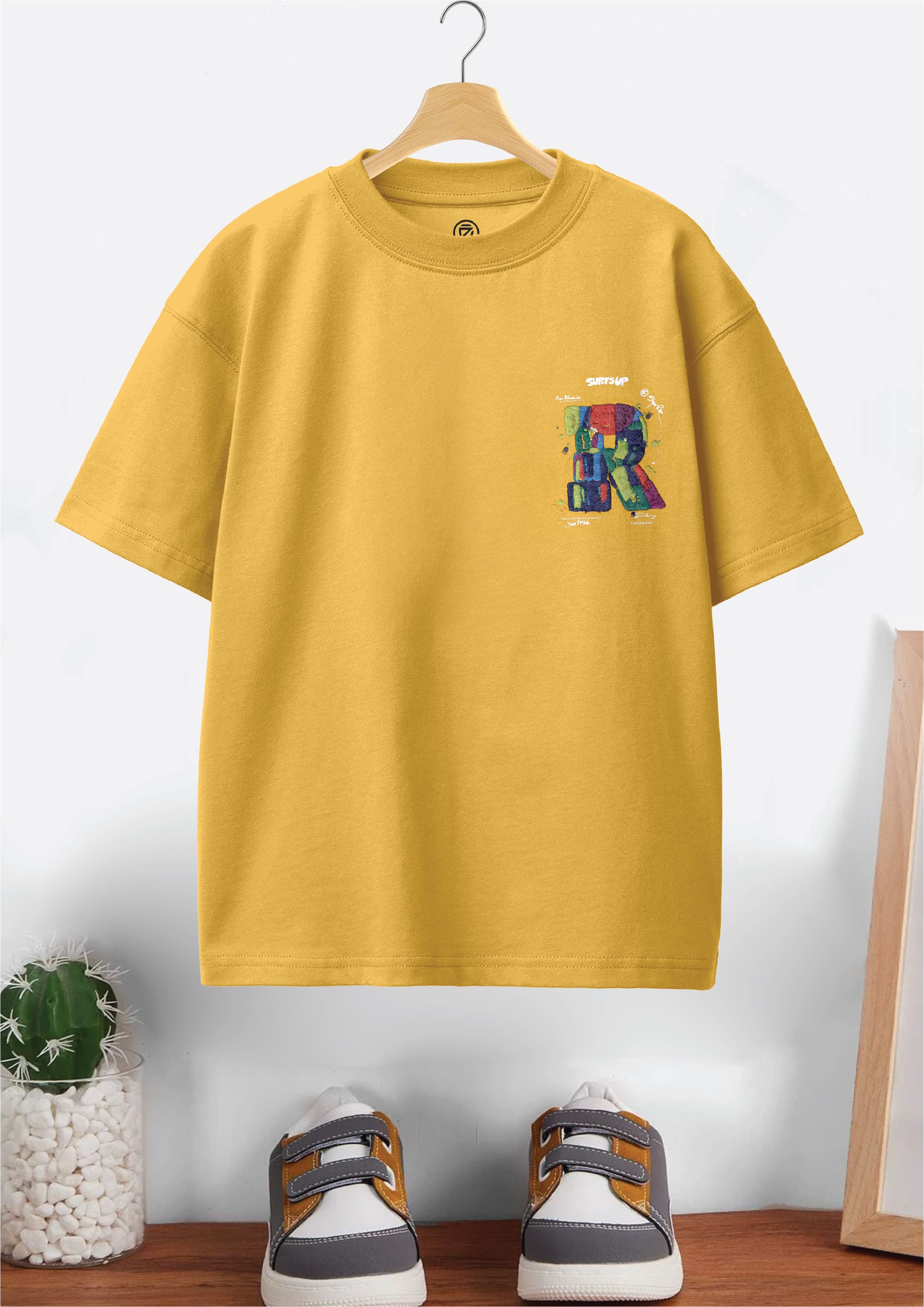 CODEZ Boys Pack Of 2 Oversize Drop Shoulder Printed Tshirts