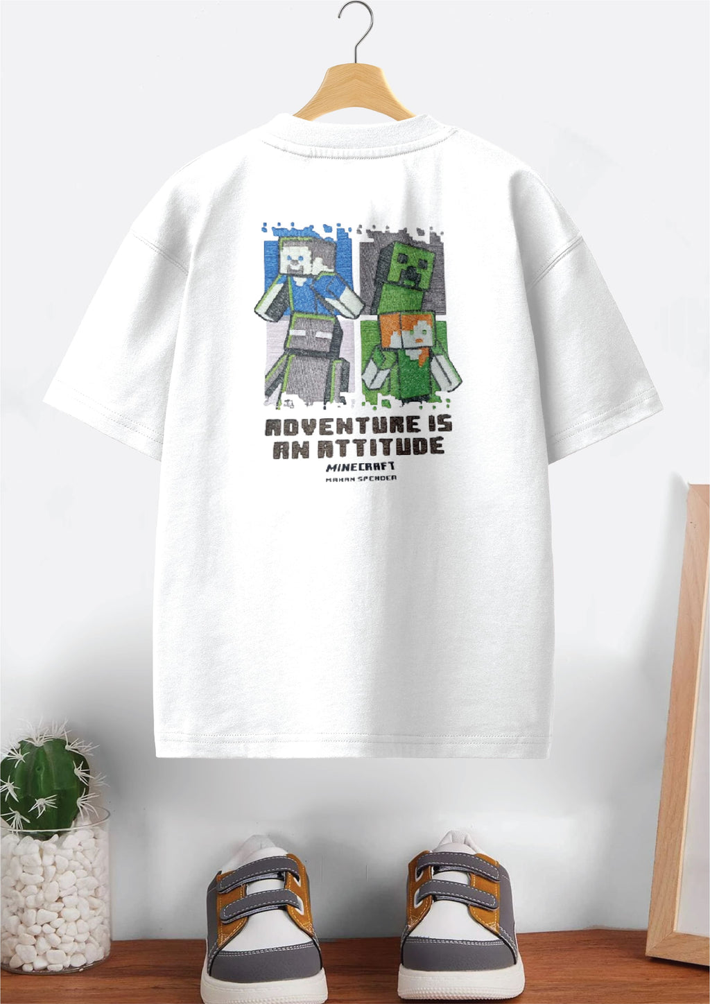 CODEZ Boys Pack Of 2 Oversize Drop Shoulder Printed Tshirts