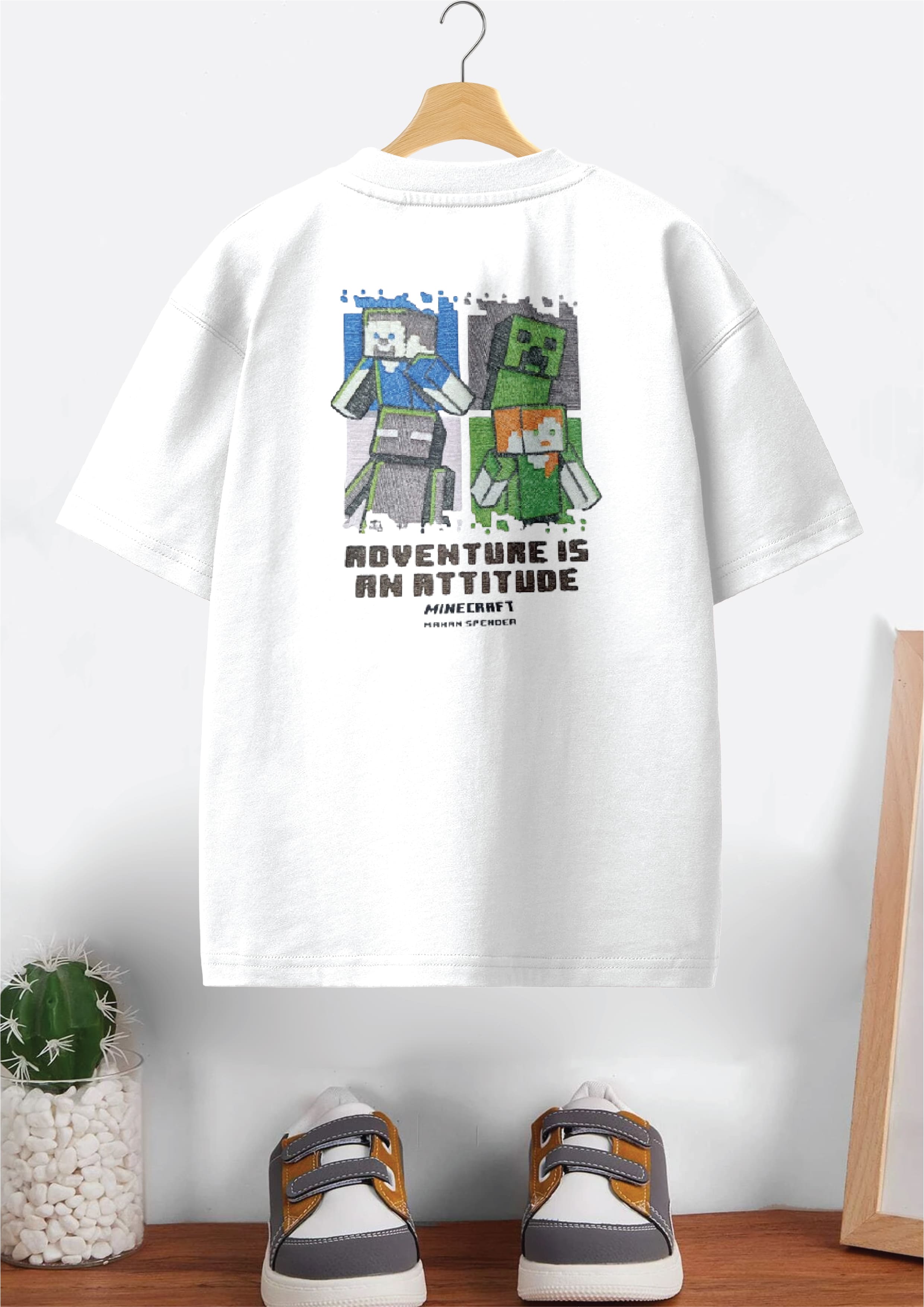 CODEZ Boys Pack Of 2 Oversize Drop Shoulder Printed Tshirts