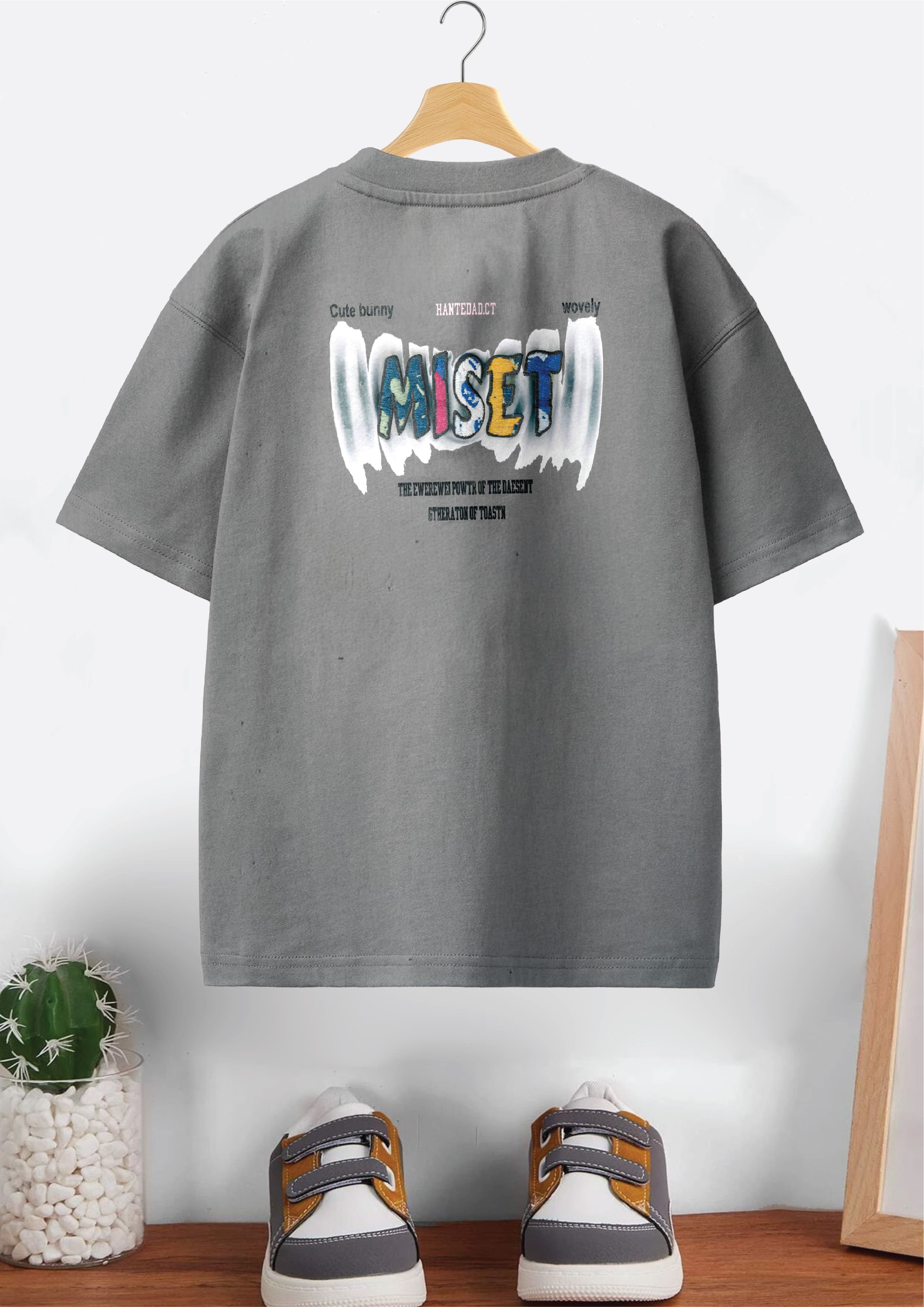 CODEZ Boys Pack Of 2 Oversize Drop Shoulder Printed Tshirts