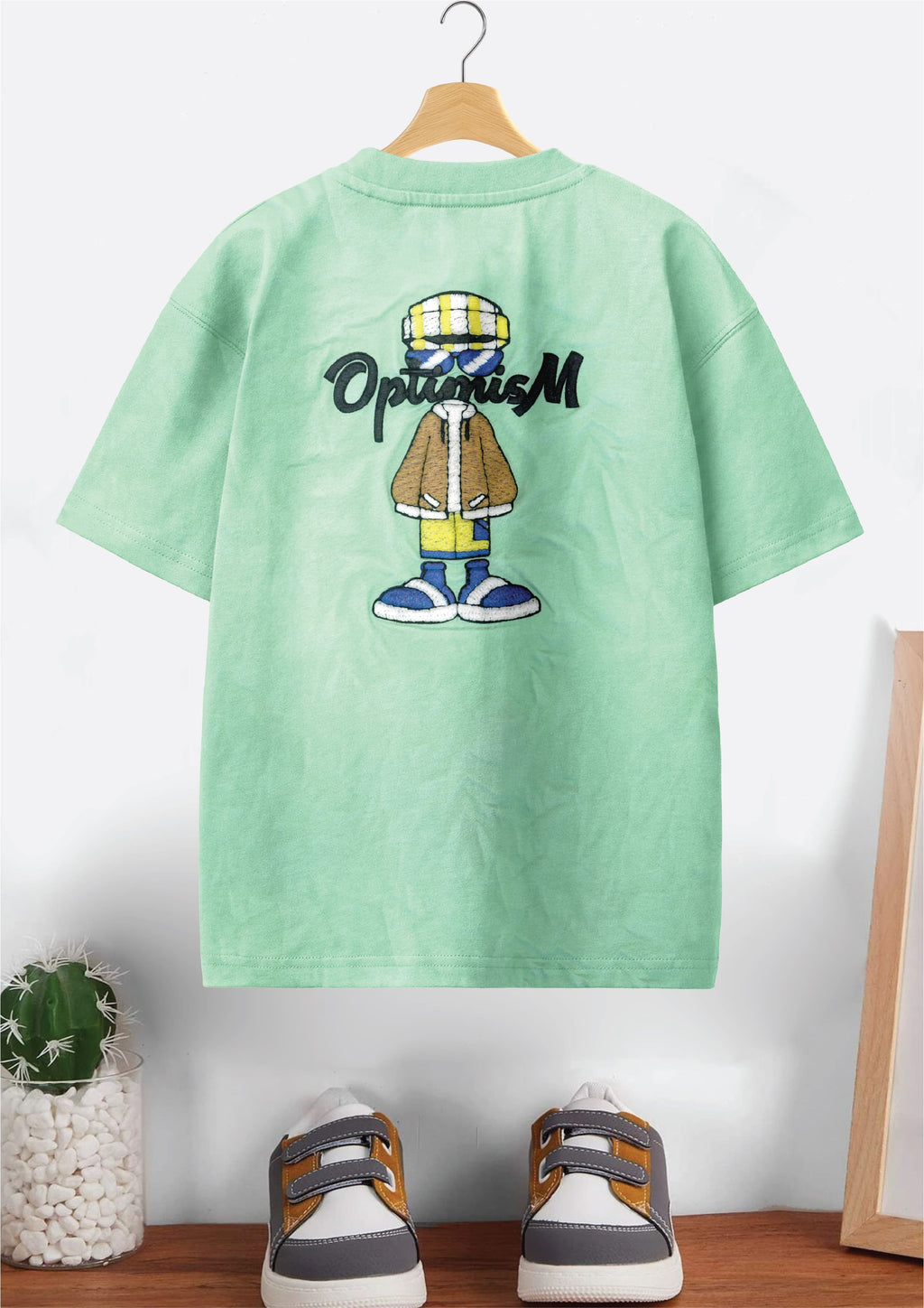 CODEZ Boys Pack Of 2 Oversize Drop Shoulder Printed Tshirts