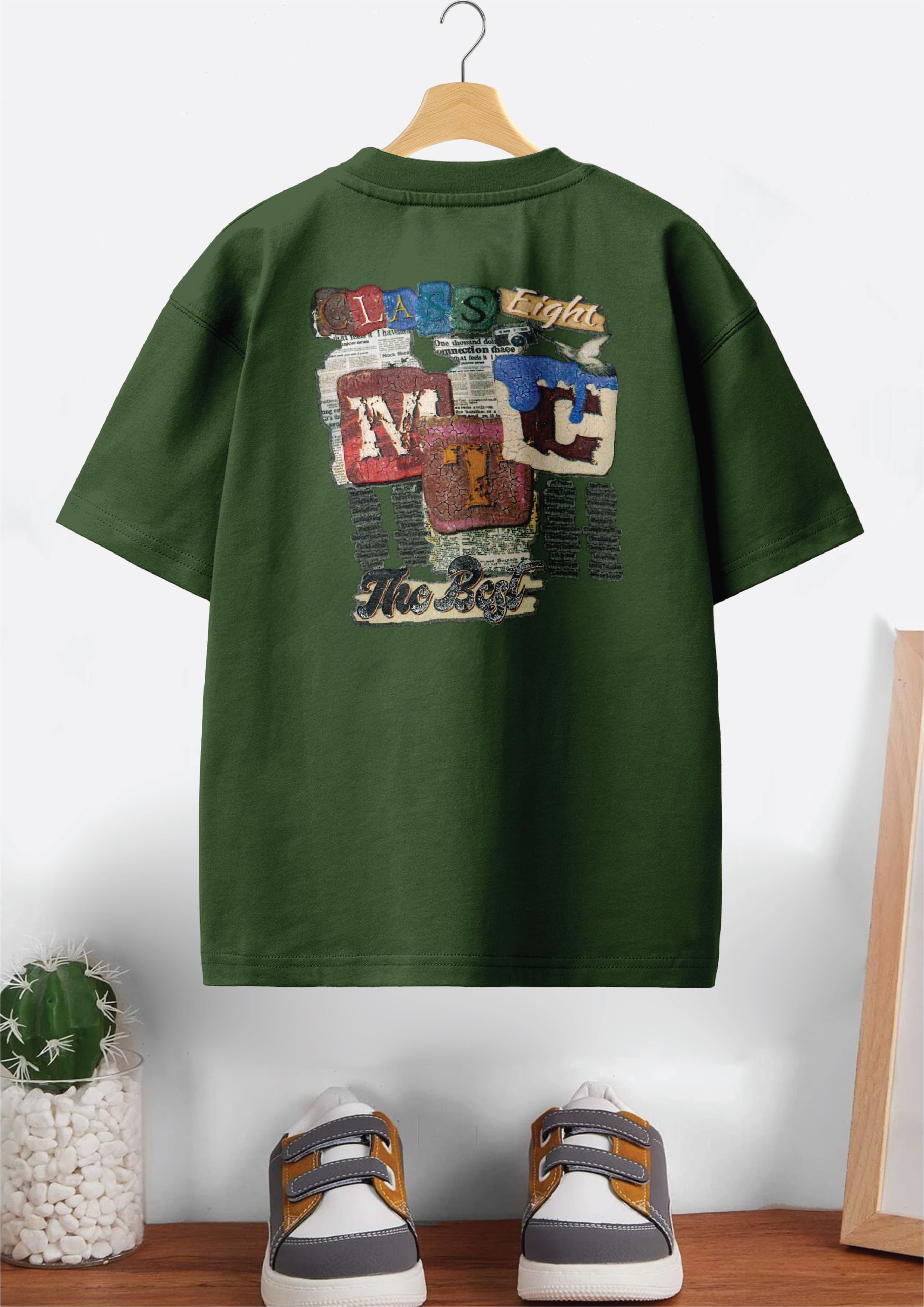 CODEZ Boys Pack Of 2 Oversize Drop Shoulder Printed Tshirts