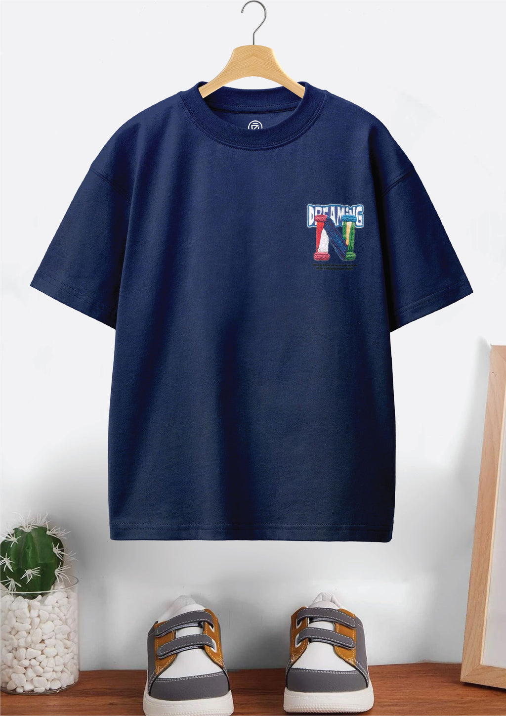 CODEZ Boys Pack Of 2 Oversize Drop Shoulder Printed Tshirts