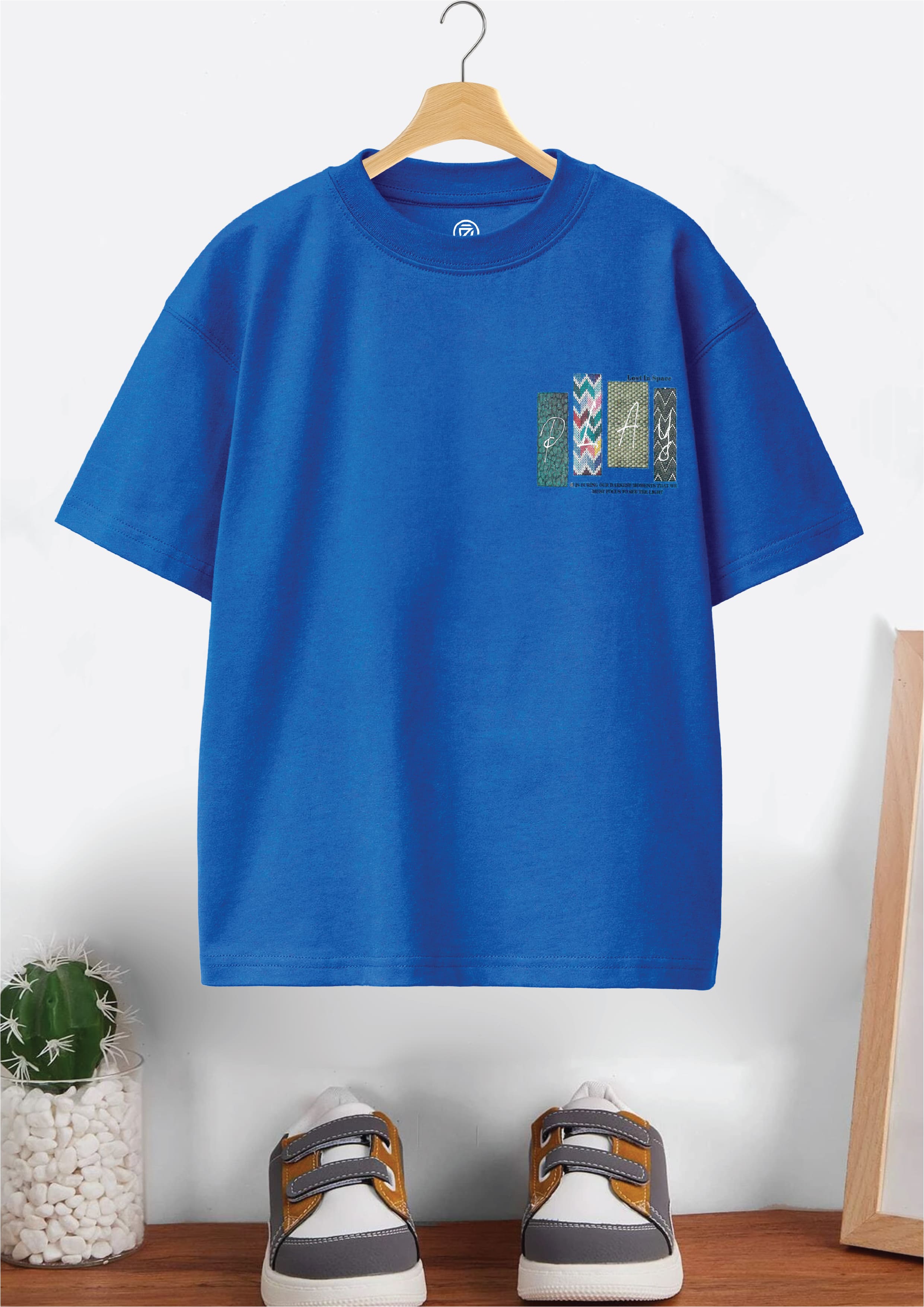 CODEZ Boys Pack Of 2 Oversize Drop Shoulder Printed Tshirts
