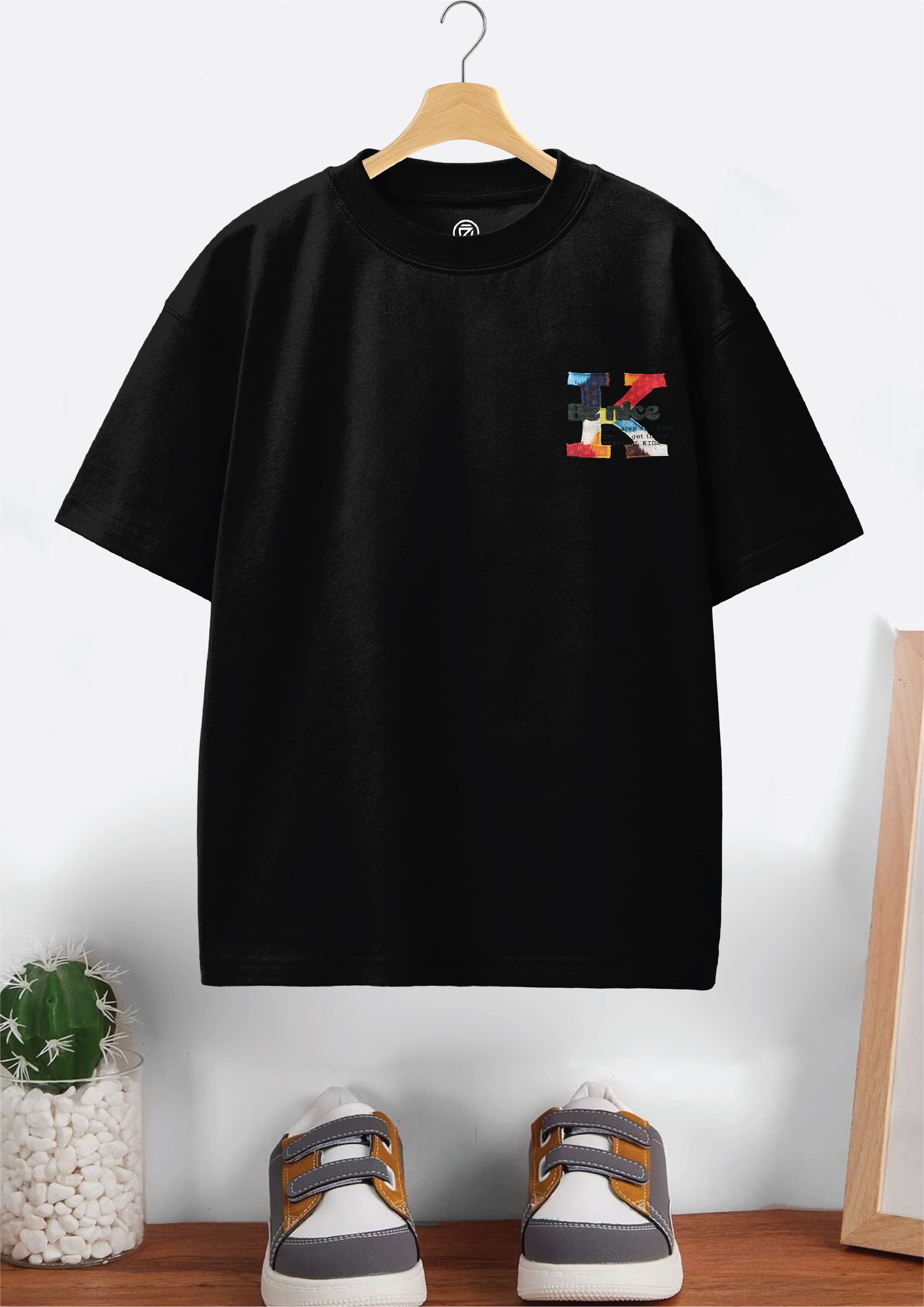 CODEZ Boys Pack Of 2 Oversize Drop Shoulder Printed Tshirts