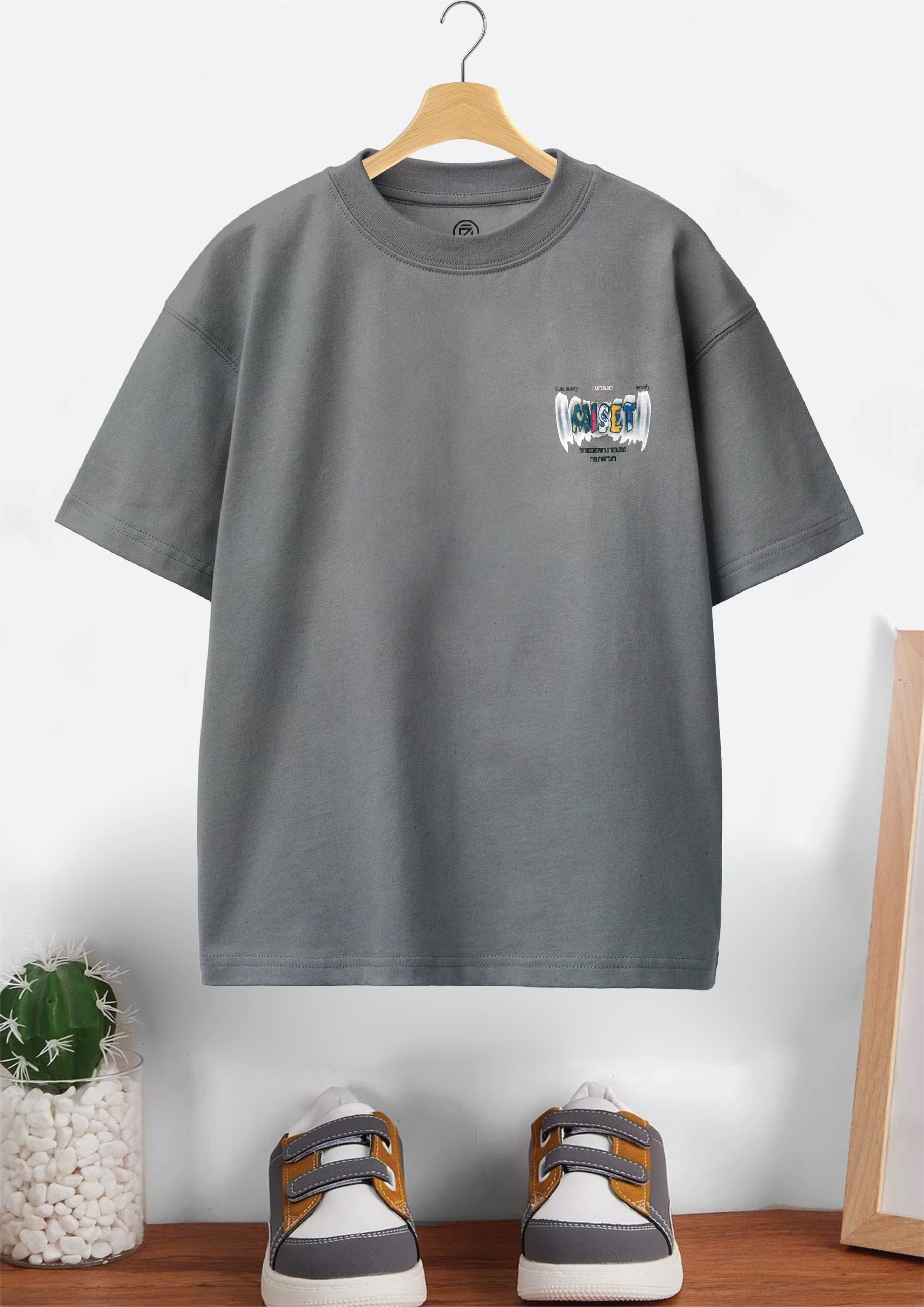 CODEZ Boys Pack Of 2 Oversize Drop Shoulder Printed Tshirts