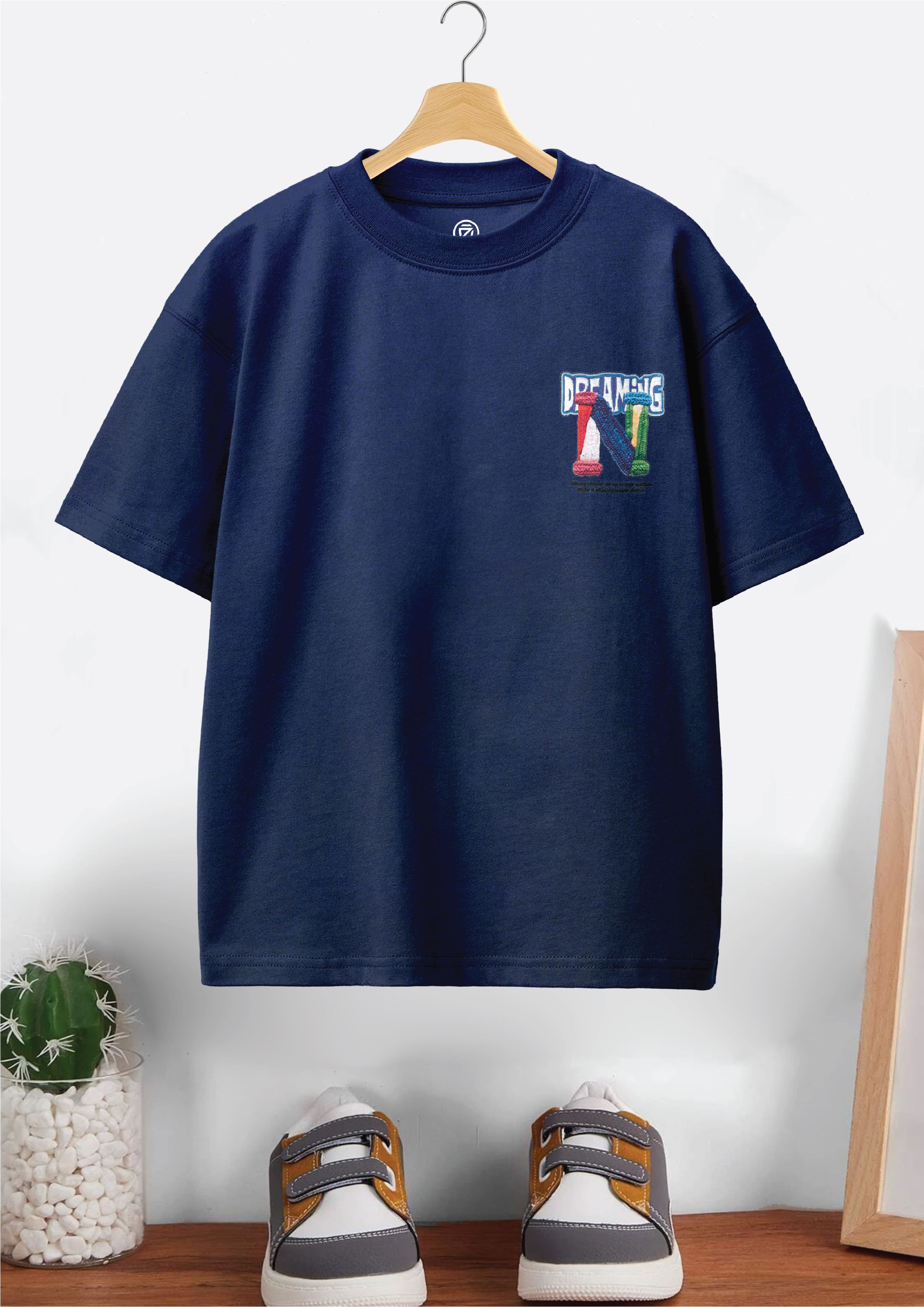 CODEZ Boys Pack Of 2 Oversize Drop Shoulder Printed Tshirts