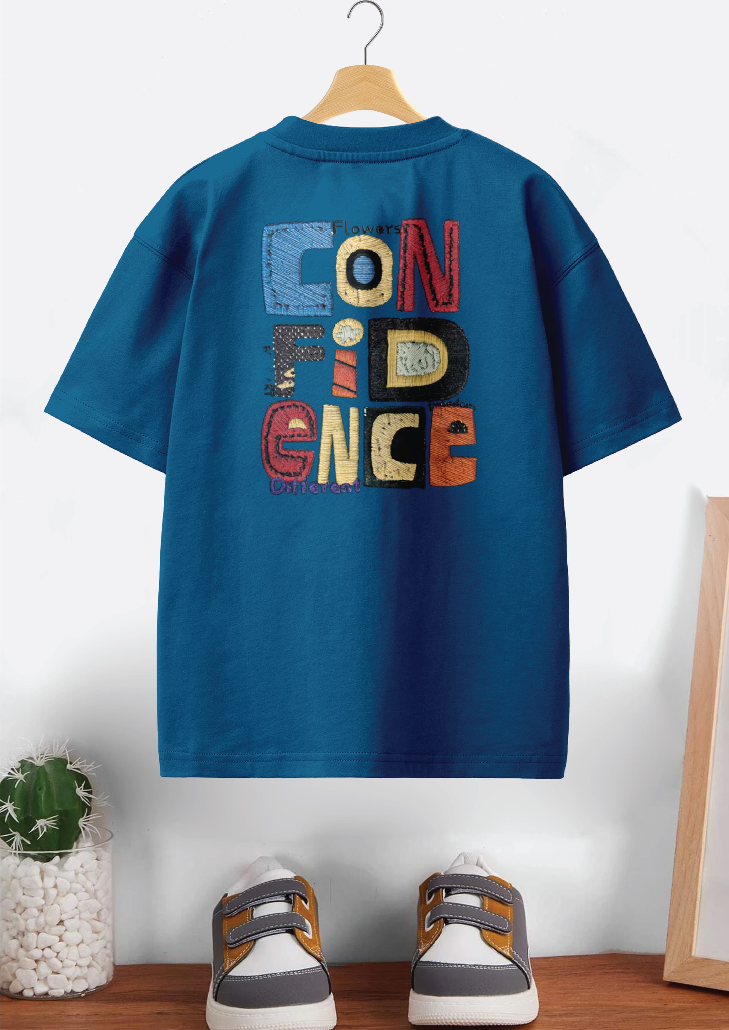 CODEZ Boys Pack Of 2 Oversize Drop Shoulder Printed Tshirts