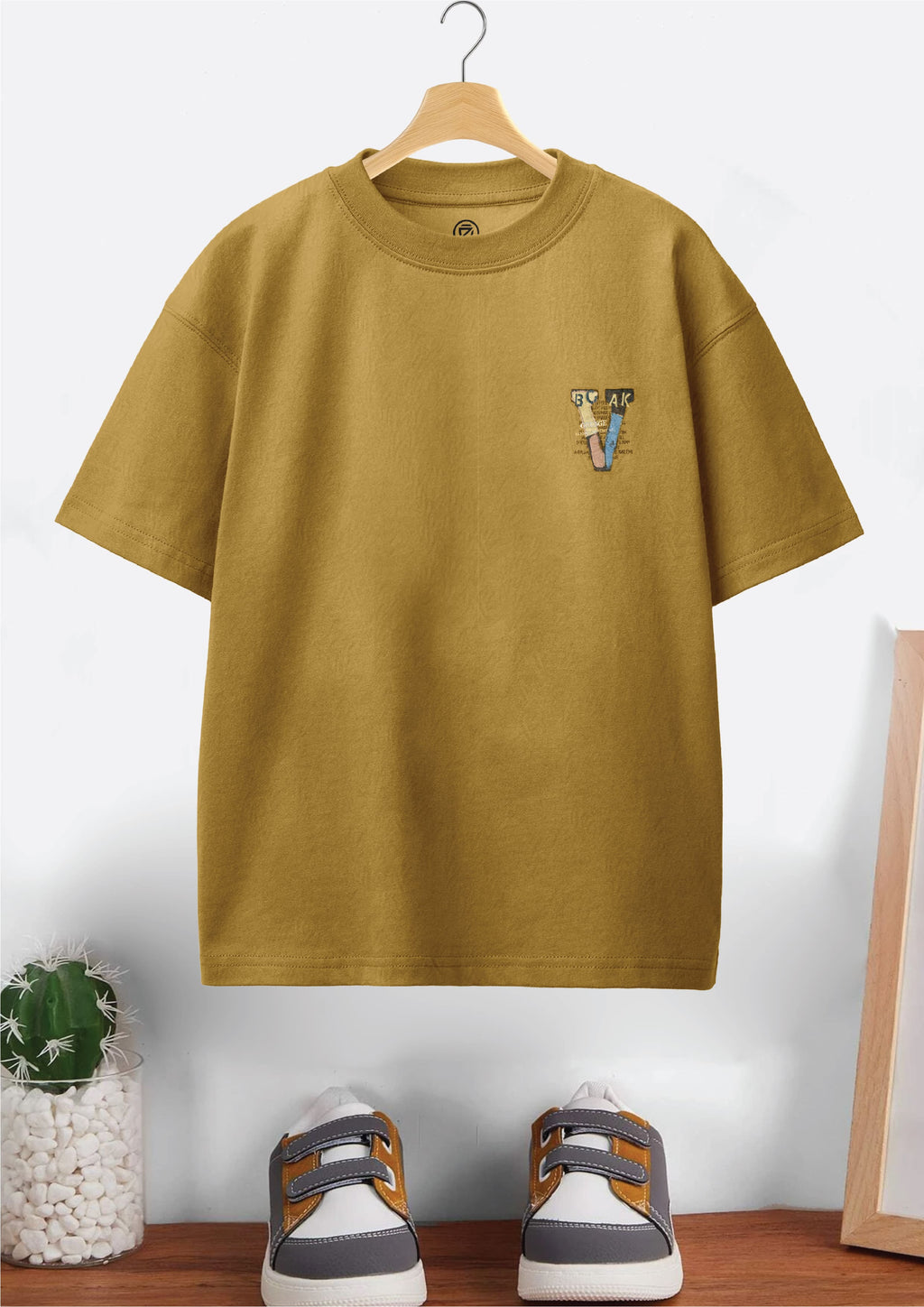 CODEZ Boys Pack Of 2 Oversize Drop Shoulder Printed Tshirts