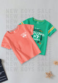 CODEZ Boys Pack Of 2 Round Neck Printed Tshirts