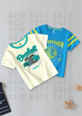 CODEZ Boys Pack Of 2 Round Neck Printed Tshirts