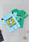 CODEZ Boys Pack Of 2 Round Neck Printed Tshirts