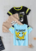 CODEZ Boys Pack Of 3 Round Neck Printed Tshirts