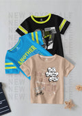 CODEZ Boys Pack Of 3 Round Neck Printed Tshirts