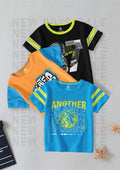 CODEZ Boys Pack Of 3 Round Neck Printed Tshirts