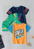 CODEZ Boys Pack Of 3 Round Neck Printed Tshirts