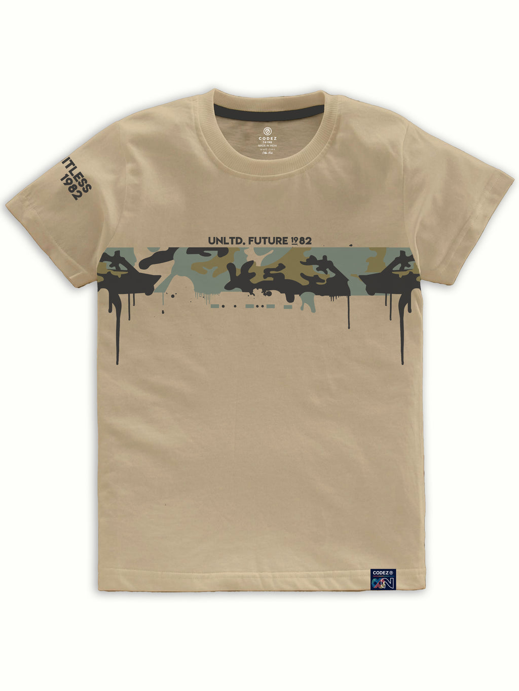 CODEZ Boys Pack Of 3 Round Neck Printed Tshirts