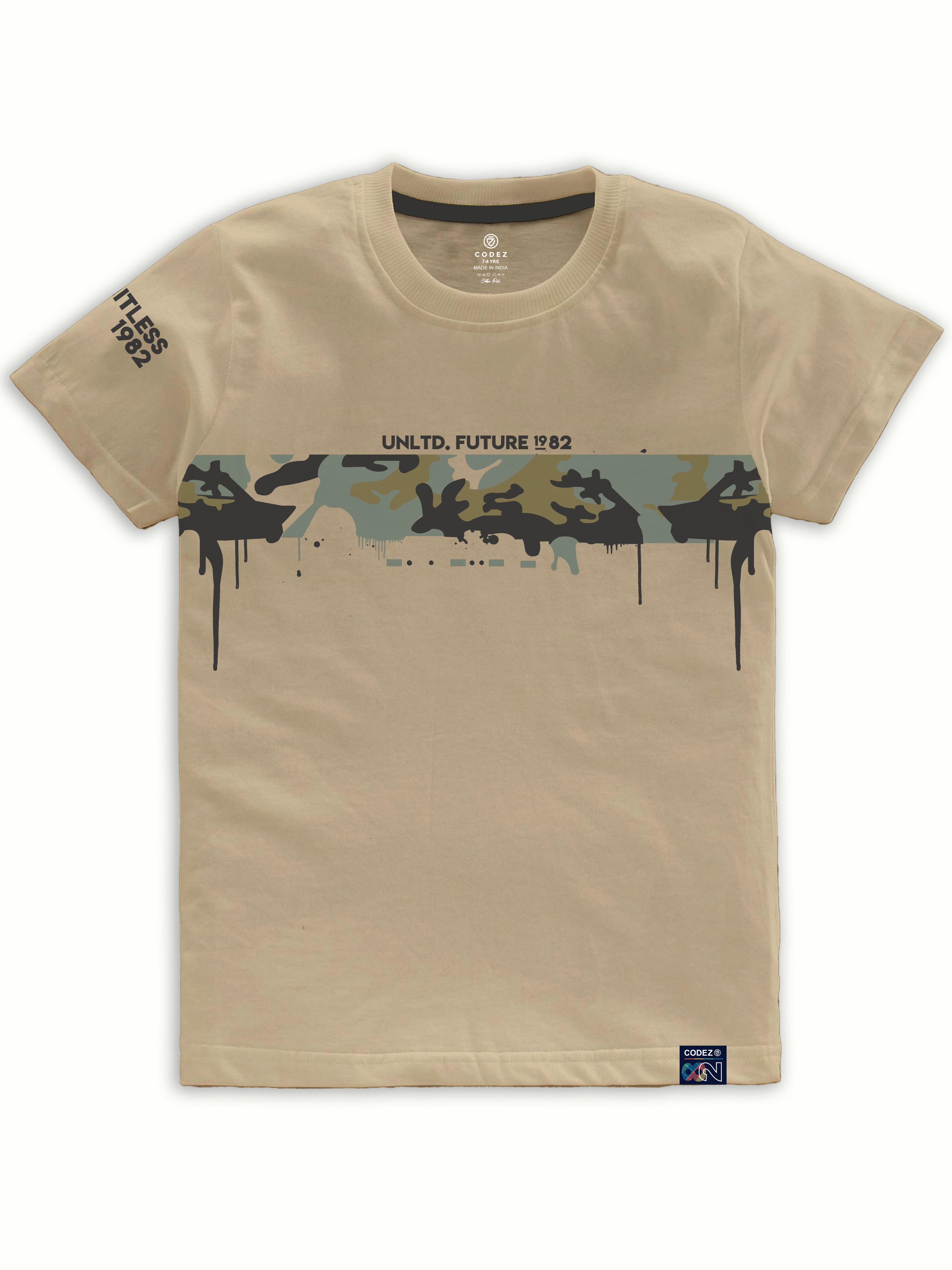 CODEZ Boys Pack Of 3 Round Neck Printed Tshirts