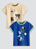 CODEZ Boys Pack Of 2 Round Neck Printed Tshirts