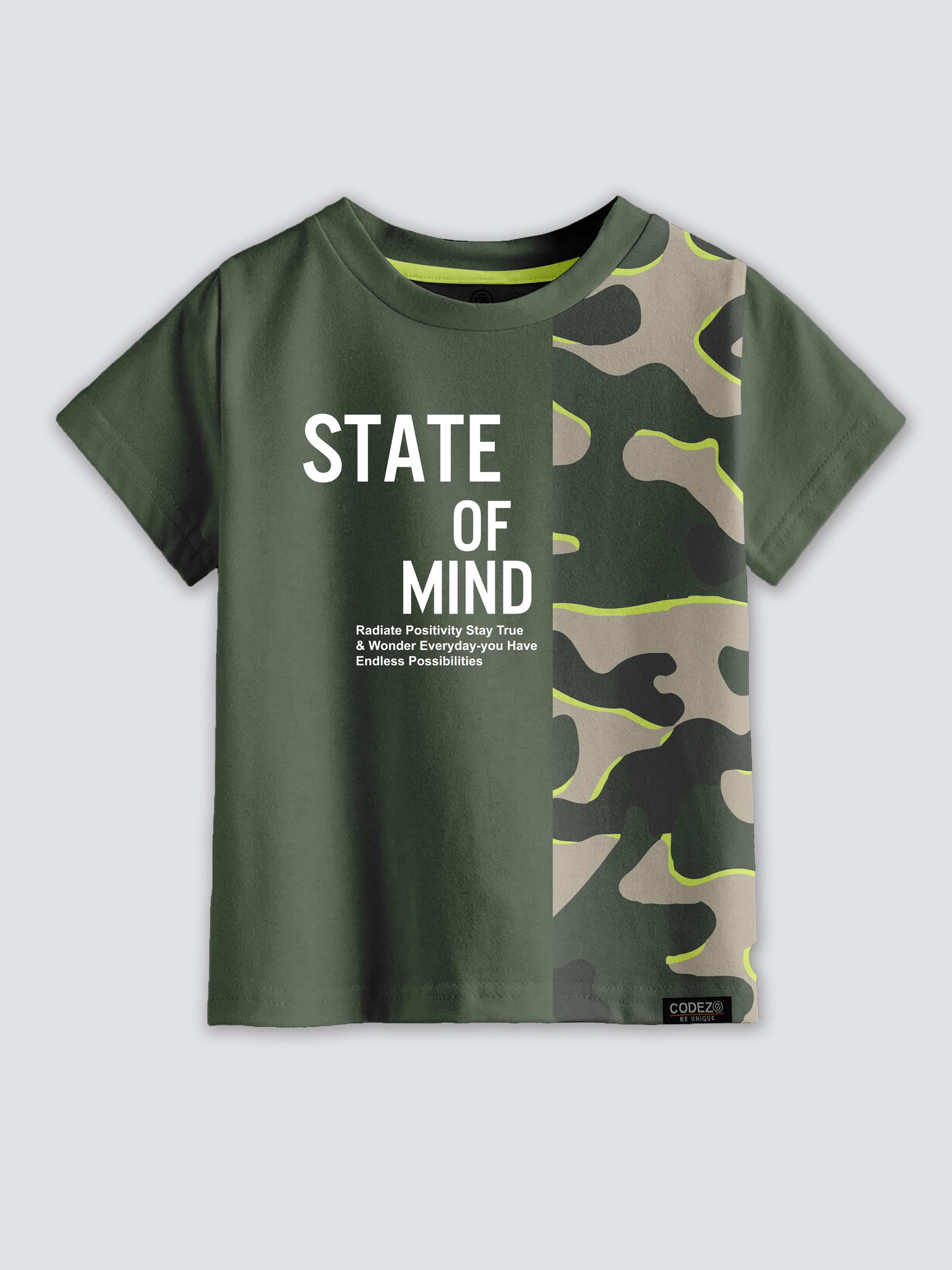 CODEZ Boys Pack Of 2 Round Neck Printed Tshirts