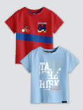 CODEZ Boys Pack Of 2 Round Neck Printed Tshirts
