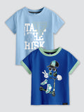 CODEZ Boys Pack Of 2 Round Neck Printed Tshirts