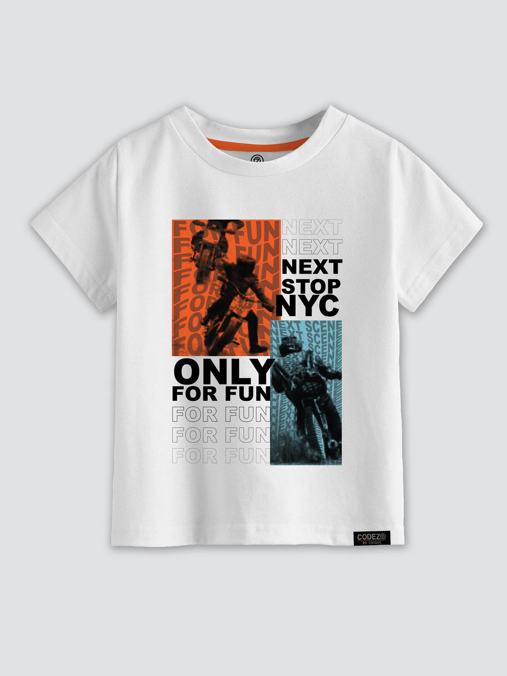 CODEZ Boys Pack Of 2 Round Neck Printed Tshirts