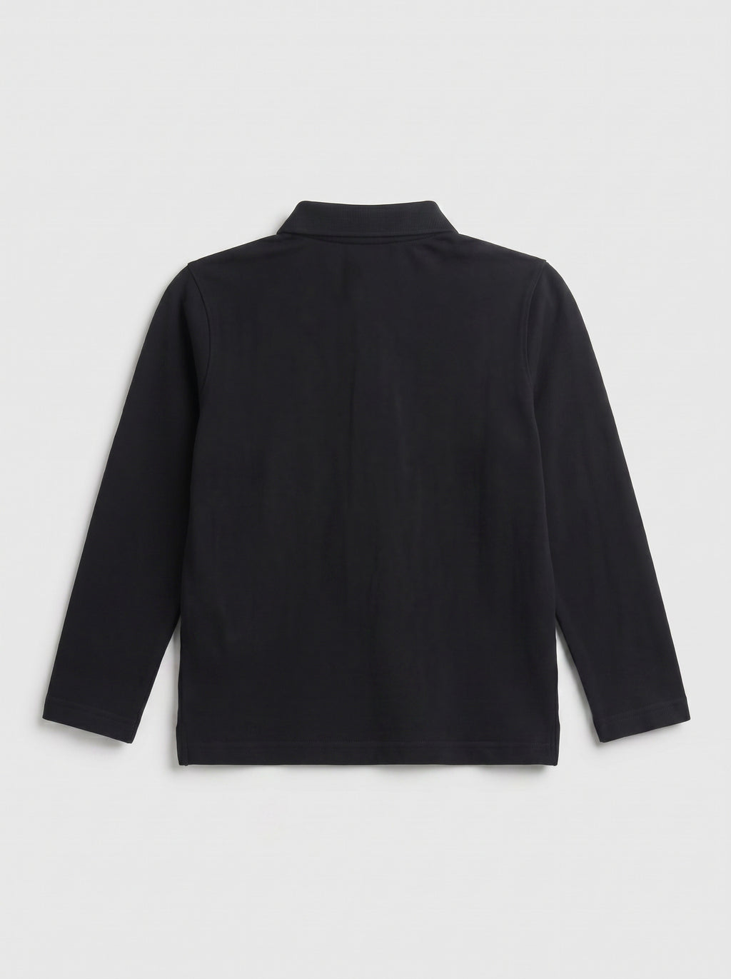 CODEZ Boys Black Regular Fit Full Sleeve Polo T-Shirt