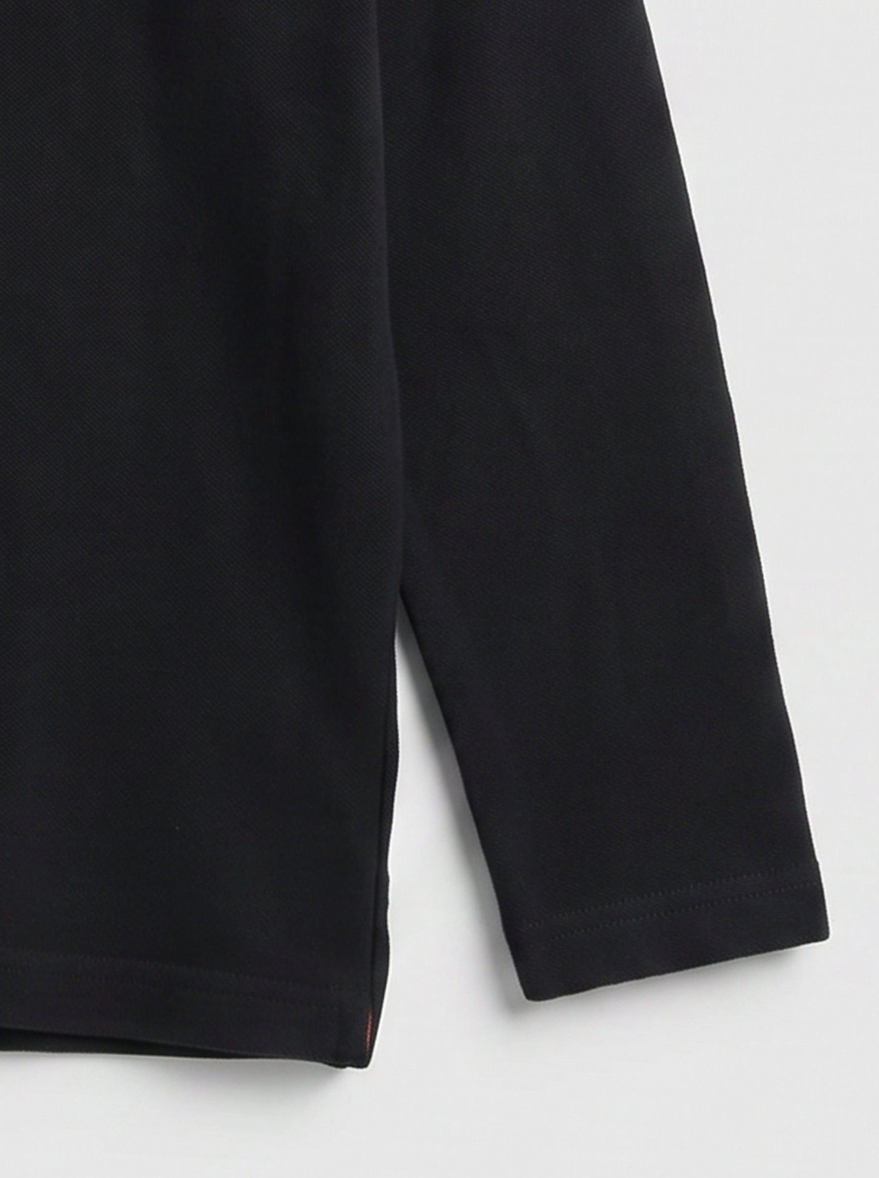 CODEZ Boys Black Regular Fit Full Sleeve Polo T-Shirt