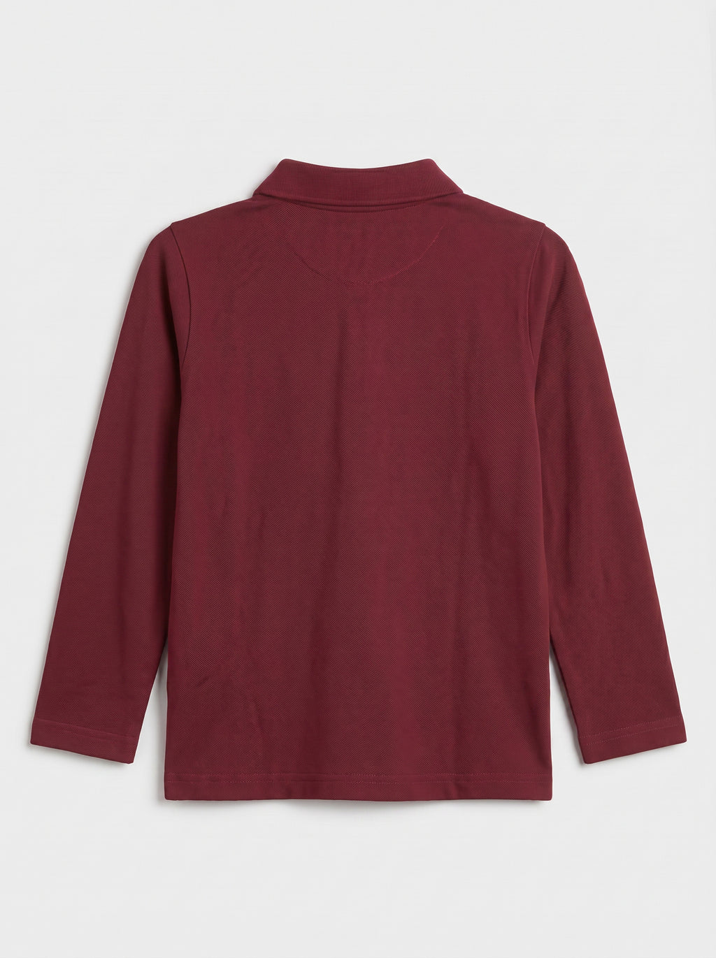 CODEZ Boys Maroon Regular Fit Full Sleeve Polo T-Shirt