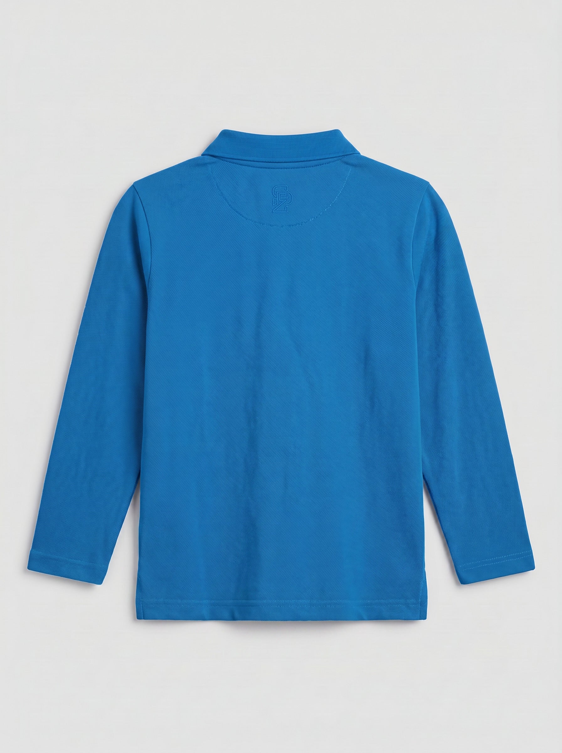 CODEZ Boys Royal Blue Regular Fit Full Sleeve Polo T-Shirt