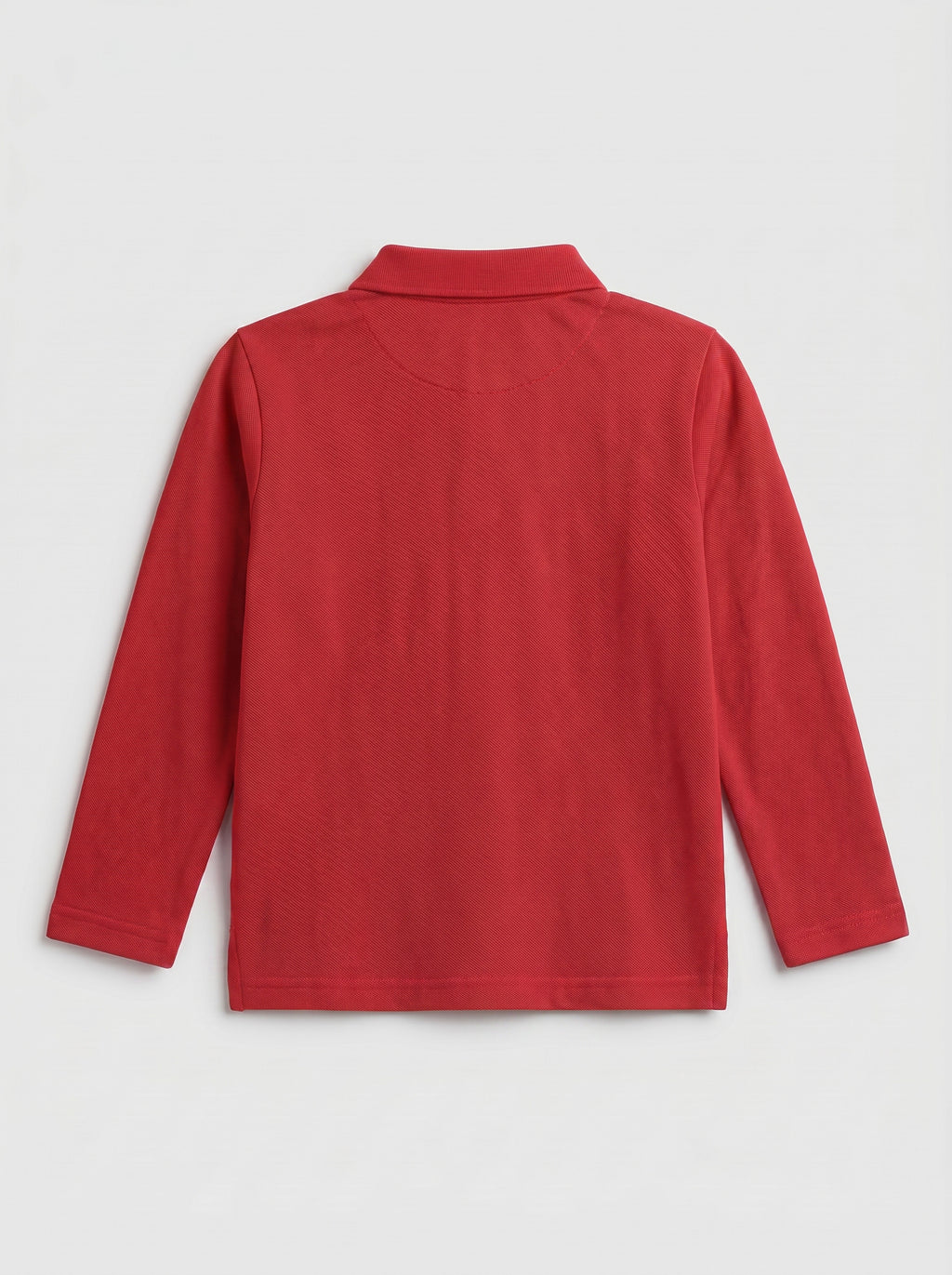 CODEZ Boys Red Regular Fit Full Sleeve Polo T-Shirt