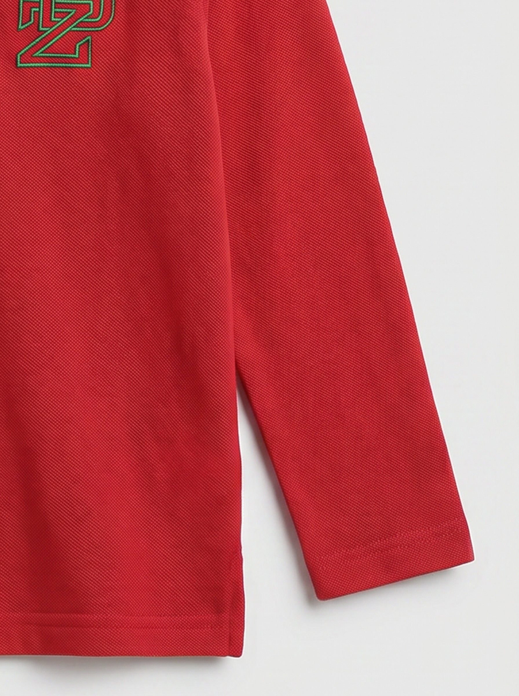 CODEZ Boys Red Regular Fit Full Sleeve Polo T-Shirt