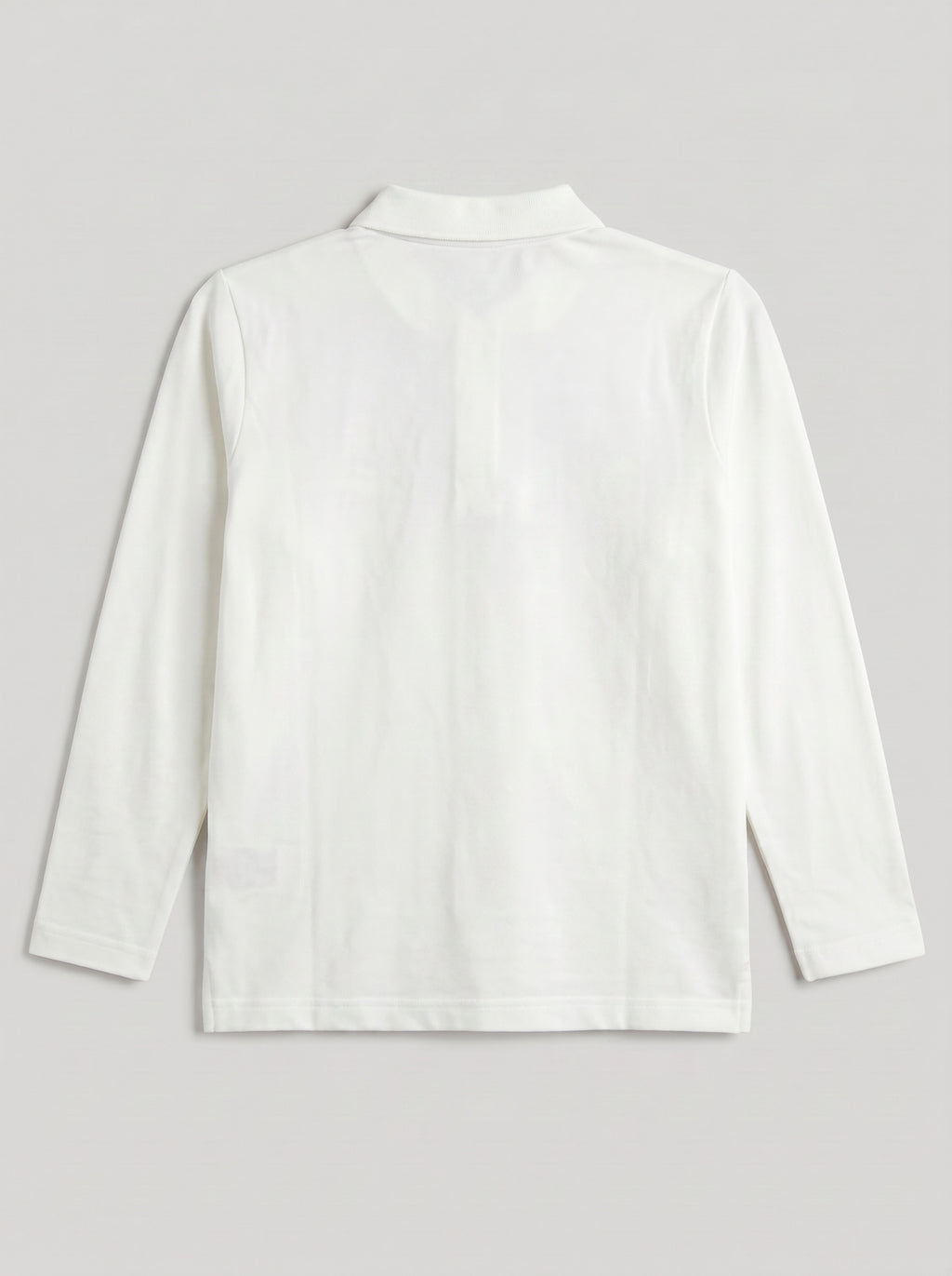 CODEZ Boys White Regular Fit Full Sleeve Polo T-Shirt