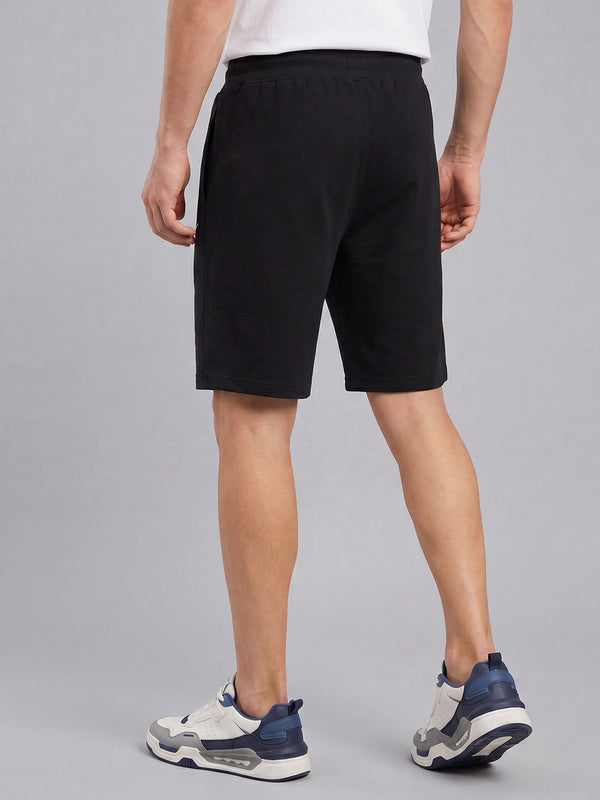 ARDEUR ZEAL IN YOU Men's Black Regular Fit Life Is Short Typography Shorts