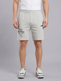 ARDEUR ZEAL IN YOU Men's White Melange Regular Fit Life Is Short Typography Shorts