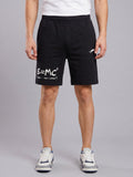 ARDEUR ZEAL IN YOU Men's Black Regular Fit Energy Formula Typography Shorts