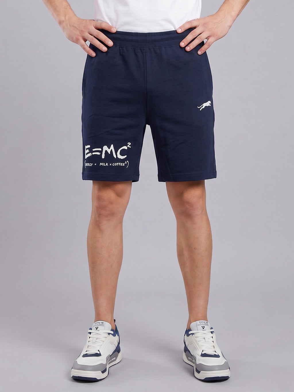 ARDEUR ZEAL IN YOU Men's Navy Regular Fit Energy Formula Typography Shorts